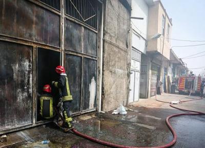 آتش سوزی شدید در بازار تره بار آبادان